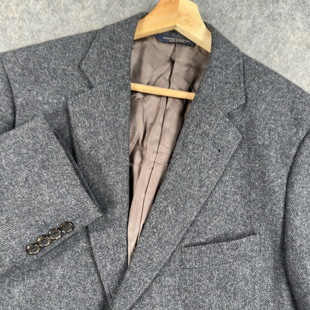 Brooks Brothers 1818 Madison Sport Coat Mens 40R Gray Wool Cashmere Yorkshire